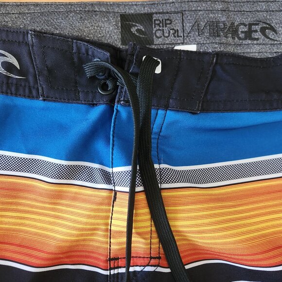 Rip Curl Mirage Surf Board Shorts - Size 30 - Multicolor Stripes - Picture 4 of 6